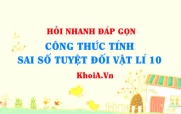 Công thức tính sai số tuyệt đối của phép đo là gì? Vật lí 10